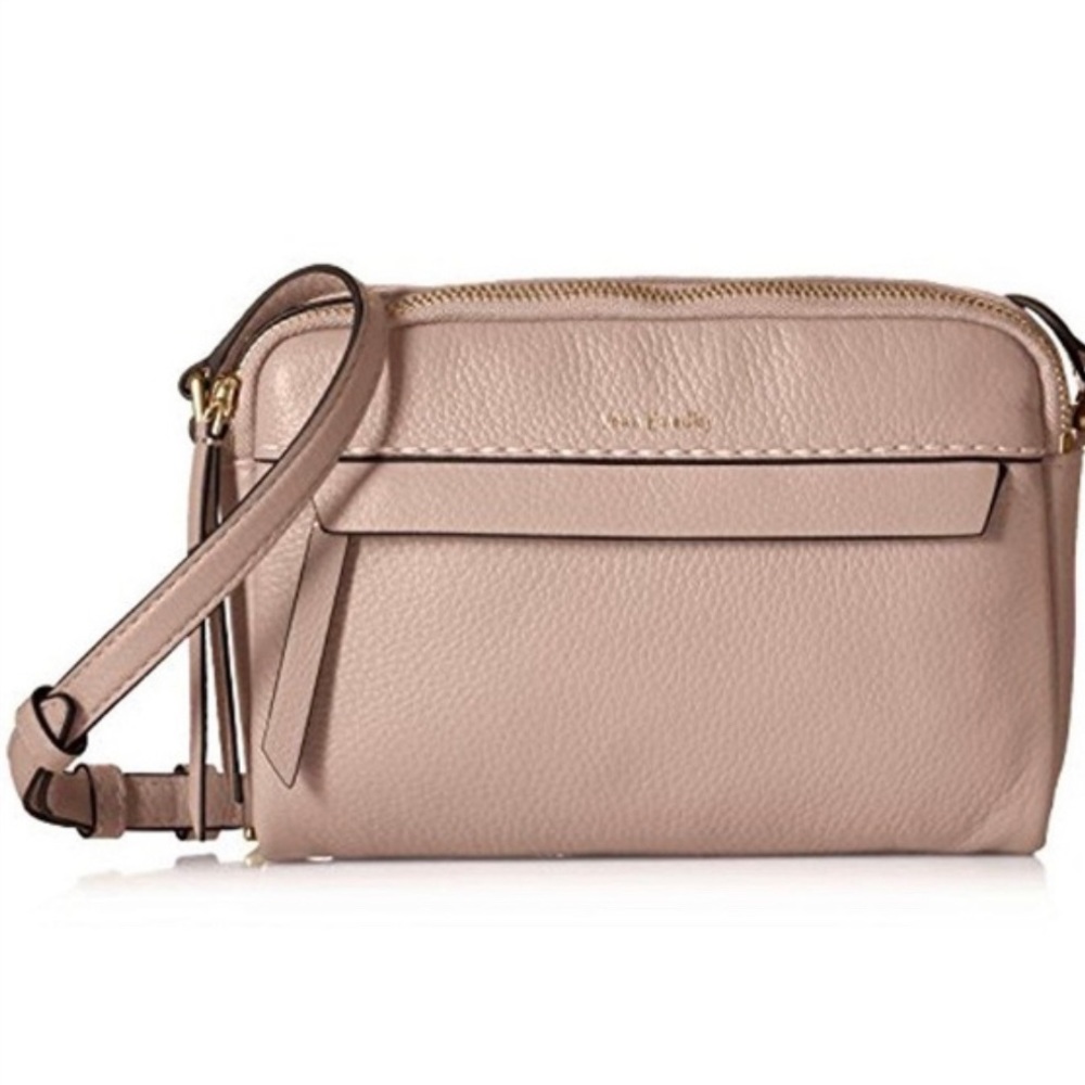 Vera Bradley Mallory RFID Petite Crossbody Leather Purse Pink Sand